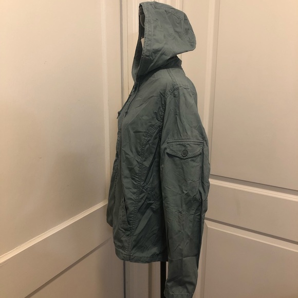 Eddie Bauer ladies light spring hooded coat size large - Picture 3 of 5